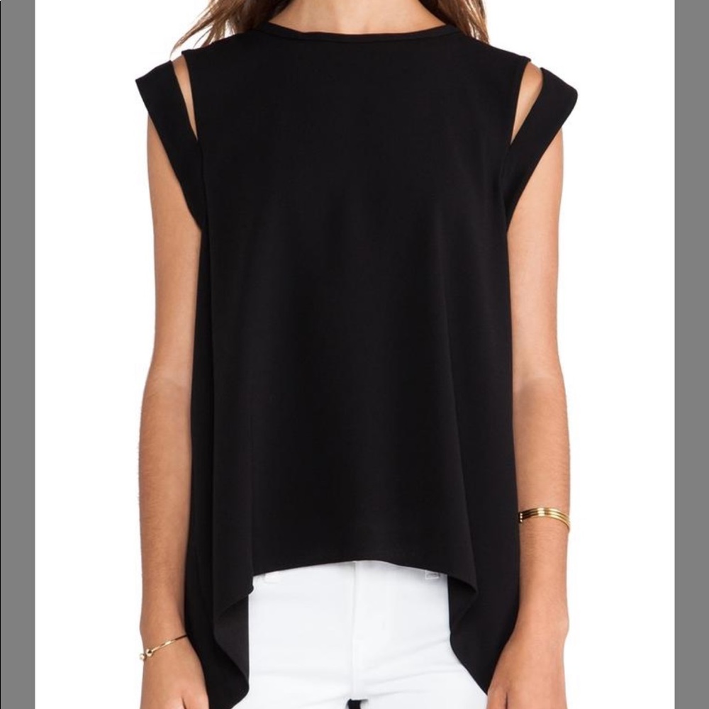 BCBGMAXAZRIA Open Back Blouse